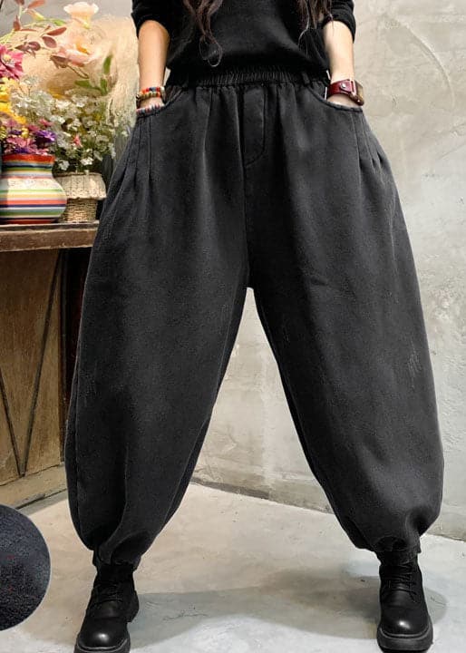 Fashion Blue denim lantern Pants Winter thick BSNZK-LPTS211124