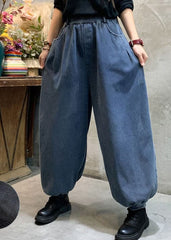 Fashion Blue denim lantern Pants Winter thick BSNZK-LPTS211124