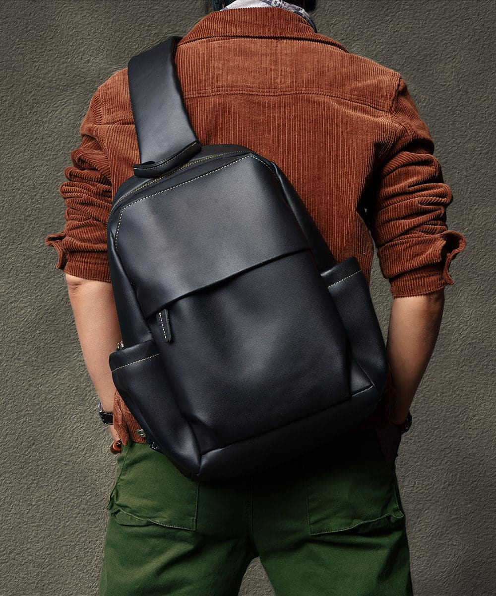 Fashion Brown Calf Leather Man's Backpack Bag ZP-BGS220816