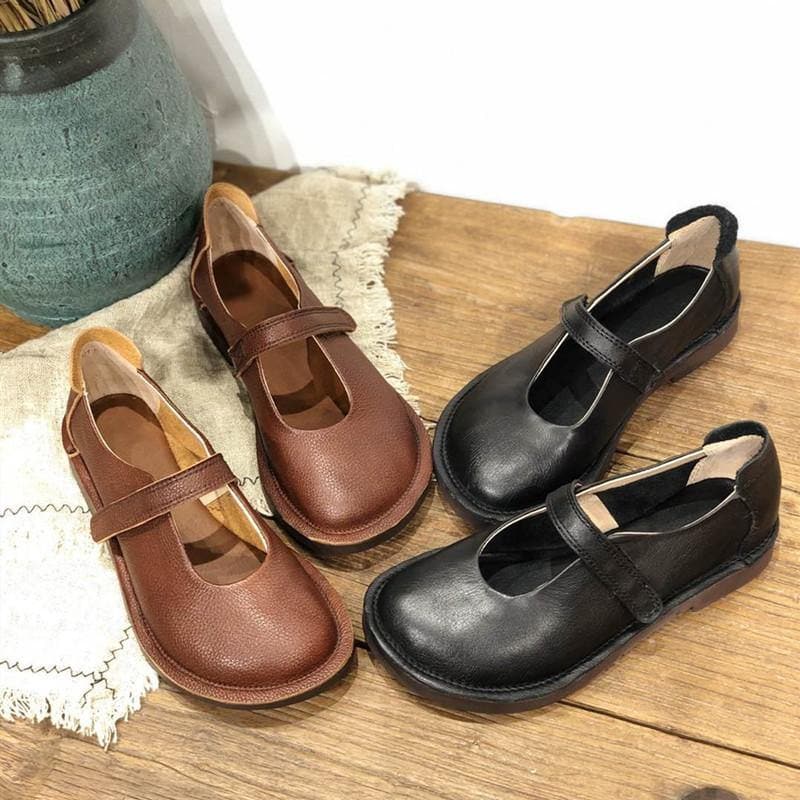 Fashion Chocolate Buckle Strap Loafers For Women Cowhide Leather PDX210706