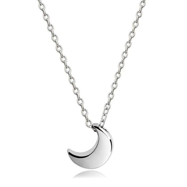 Fashion Necklace New Moon Crescent Pendant Short Necklace Chain Women Gift jewelry S30326 Touchy Style