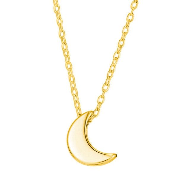 Fashion Necklace New Moon Crescent Pendant Short Necklace Chain Women Gift jewelry S30326 Touchy Style