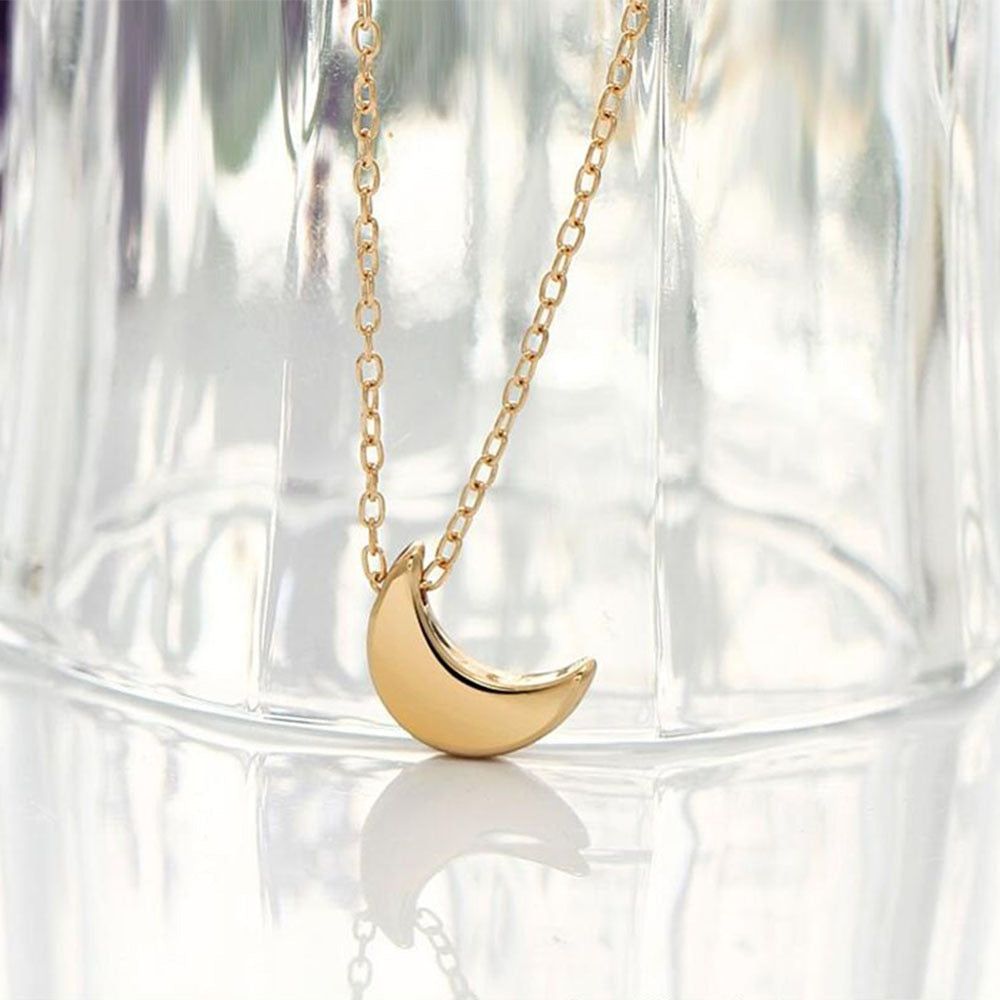 Fashion Necklace New Moon Crescent Pendant Short Necklace Chain Women Gift jewelry S30326 Touchy Style