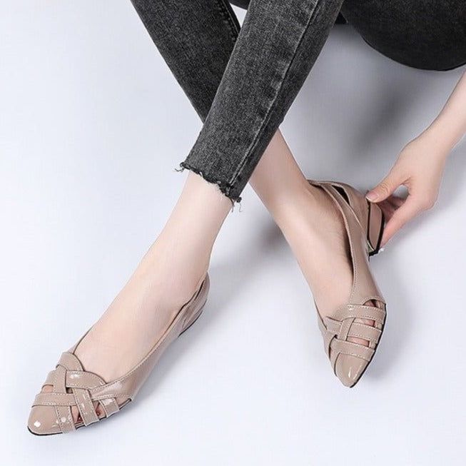 Flats Weave Slip-on Sandals Boat Women's Casual Shoes GCSK14 Touchy Style