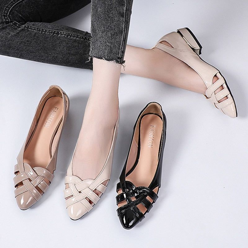 Flats Weave Slip-on Sandals Boat Women's Casual Shoes GCSK14 Touchy Style