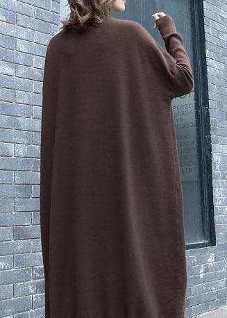 For Work chocolate Sweater dress outfit plus size two ways to wear Funny fall knit top AT-NSD190923