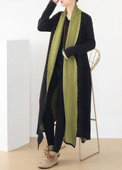 For Work patchwork knit coats Loose fitting v neck wild knit outwear AM-TCT201223