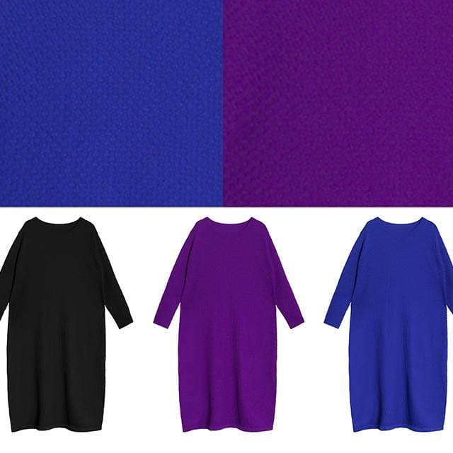 For Work purple Sweater weather Quotes o neck long sleeve Funny fall sweater dresses AT-NSD201014