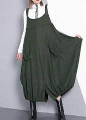 French green cotton tunics for women sleeveless Maxi fall Dresses AT-FDL190923