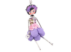 Girl Handmade French Doll Necklace Charm Jewelry BOS0404 Touchy Style