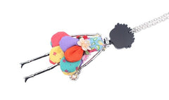 Girl Handmade French Doll Necklace Charm Jewelry BOS0404 Touchy Style