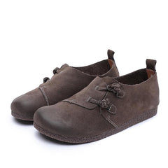 Grey Flat Feet Shoes Splicing Flat Shoes For Women XZ-PDX210624