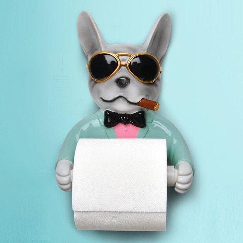 French Bulldog Paper Towel Holder Feajoy