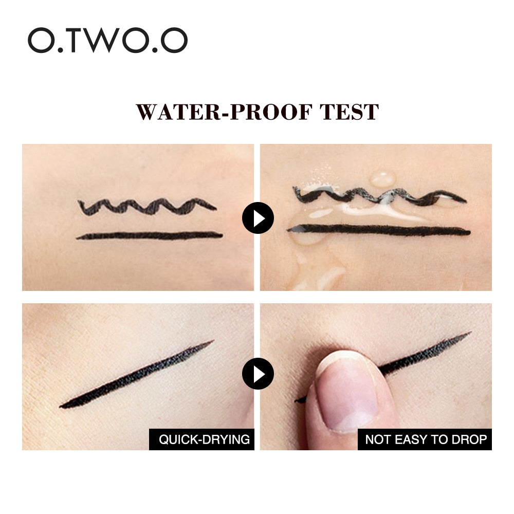 O.TWO.O Eyeliner Stamp Black Liquid Eyeliner Pen Waterproof Fast Dry Double-ended Eye Liner Pencil Make-up for Women Cosmetics dylinoshop