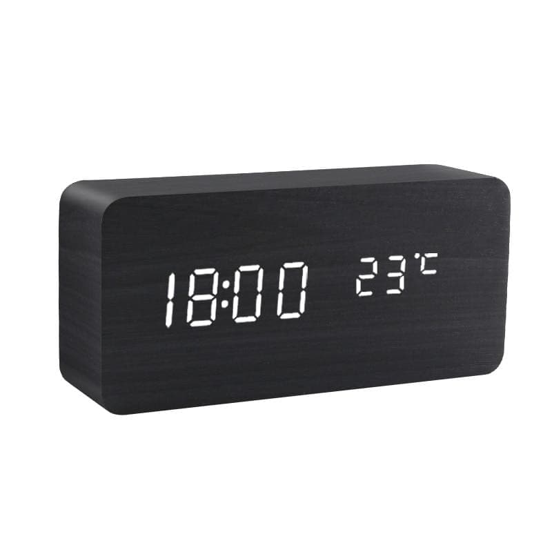 Modern Wooden Alarm Clock Feajoy