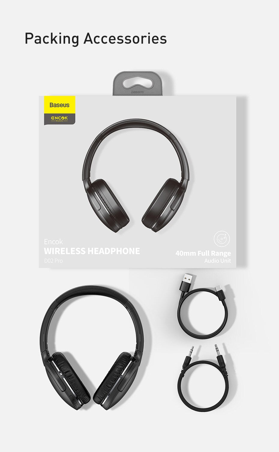 Baseus D02 Pro Wireless Headphones Bluetooth 5.3 dylinoshop