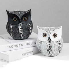 Dots Owl Resin Statues Feajoy