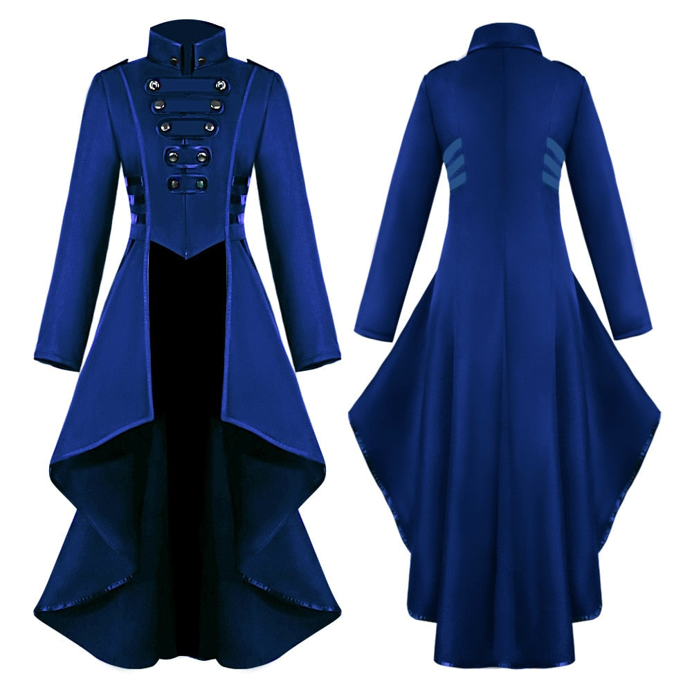 Women Tuxedo Gothic Steampunk Trench Medieval Victorian Costume dylinoshop