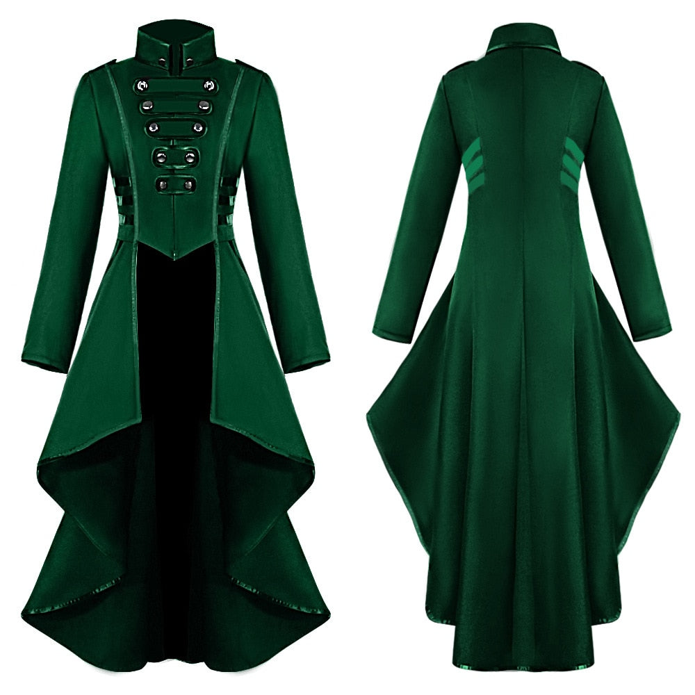 Women Tuxedo Gothic Steampunk Trench Medieval Victorian Costume dylinoshop