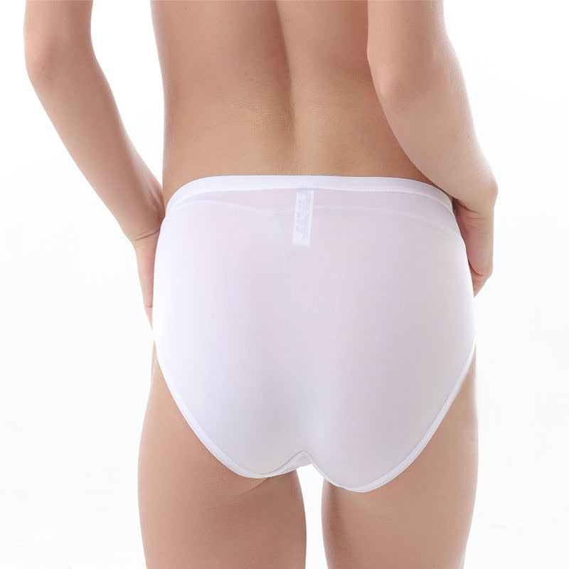 Middle-Waist Women's White Brief dylinoshop