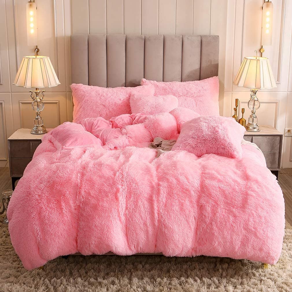 Faux Fur Fluffy Bed Cover dylinoshop