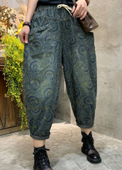 Handmade Blue high waist Print denim Pants Spring BSNZK-LPTS211124