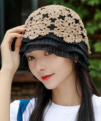 Handmade Mulberry Lace Patchwork Knit Bonnie Hat dylinoshop