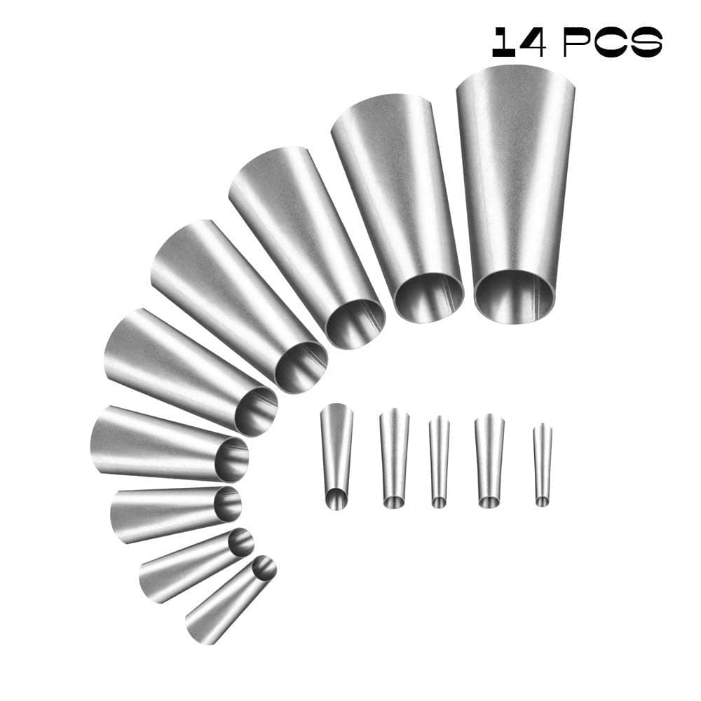 14/Pcs Universal Stainless Caulk Nozzle Applicator Finishing Tool Kit dylinoshop