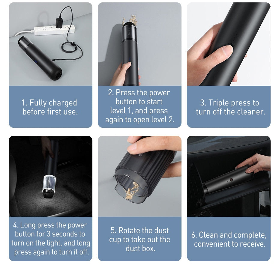 Baseus Portable Car Vacuum Cleaner dylinoshop