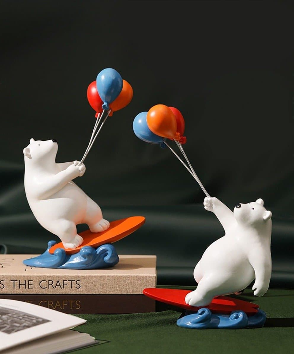 Balloon Surfing Polar Bear dylinoshop