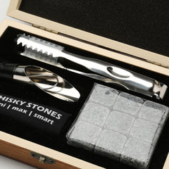 Whiskey Stones Gift Set - 9 Granite Chilling Stones dylinoshop