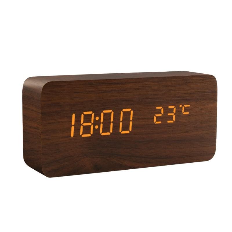 Modern Wooden Alarm Clock Feajoy