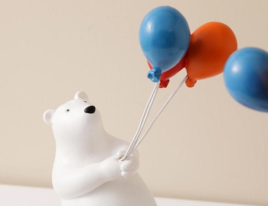 Balloon Surfing Polar Bear dylinoshop