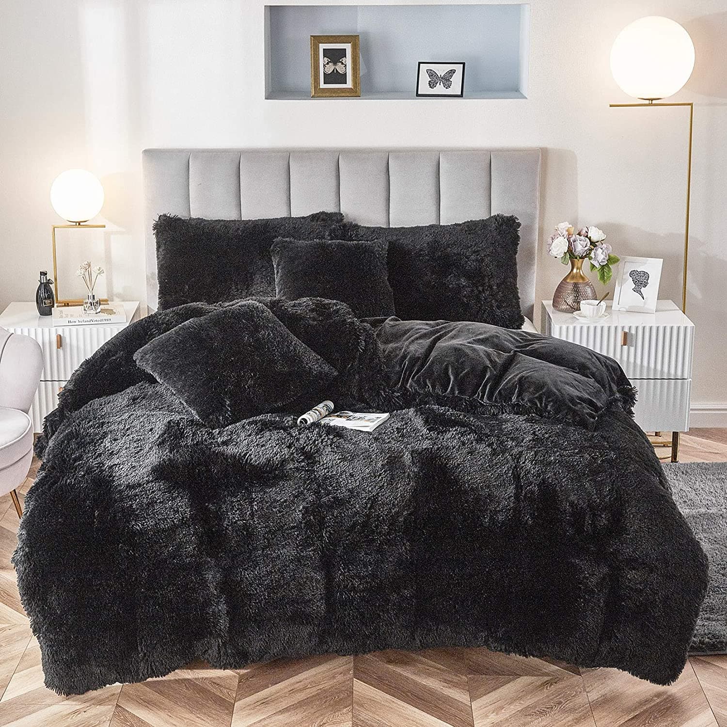 Faux Fur Fluffy Bed Cover dylinoshop