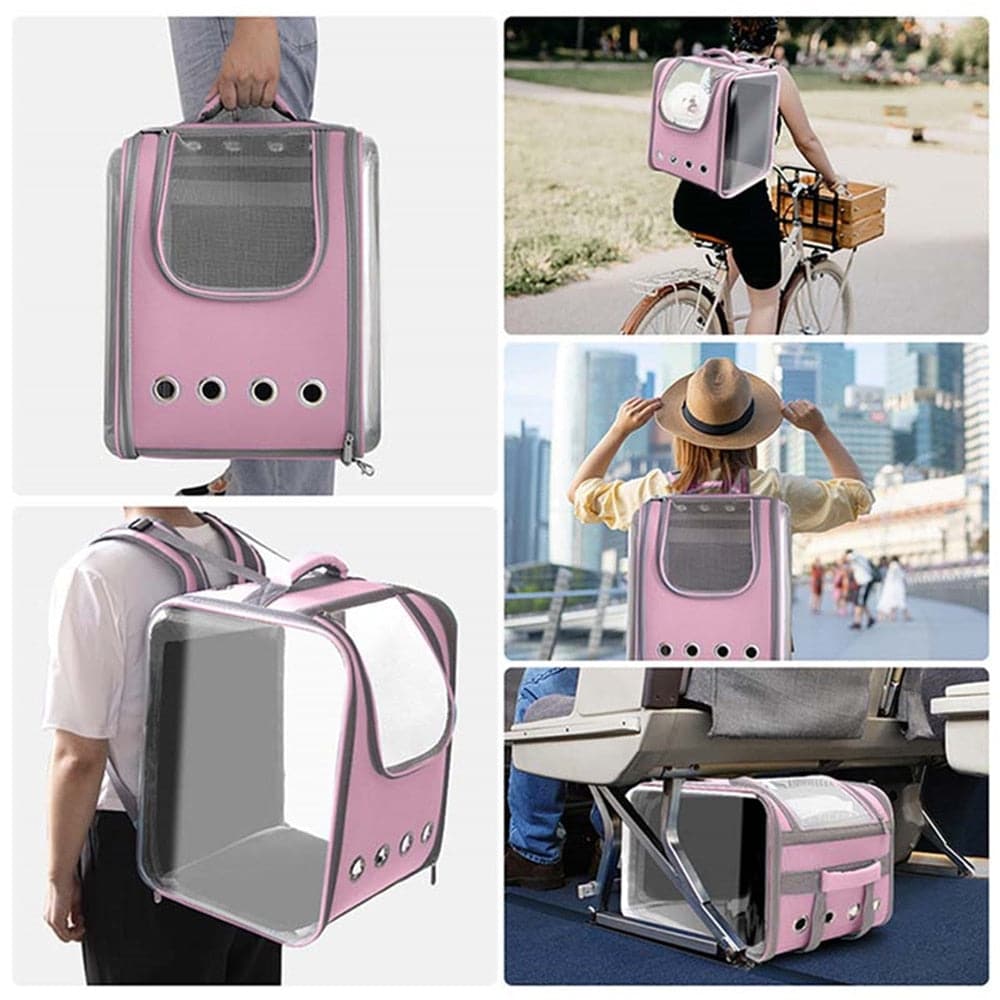 Cat Carrier Bags Breathable Pet Carriers Small Dog Cat Backpack Travel Space Capsule Cage Pet Transport Bag Carrying For Cats dylinoshop