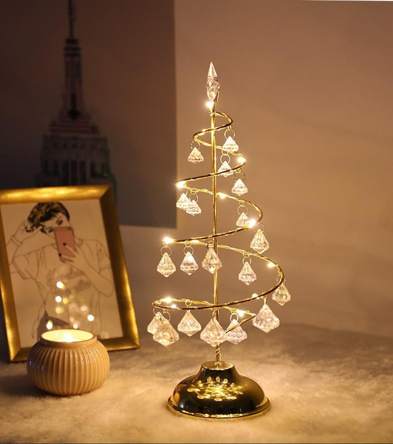 Christmas Tree Shaped Crystal Lamp dylinoshop