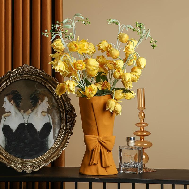 Luxury Bowknot Vase feajoy