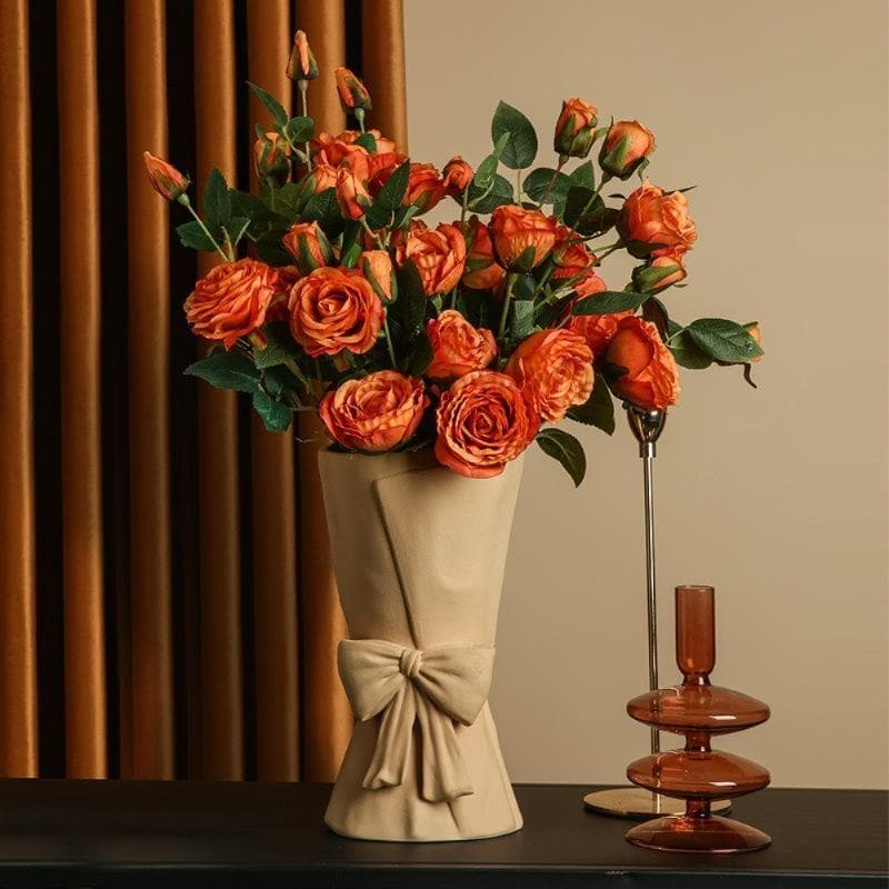 Luxury Bowknot Vase feajoy