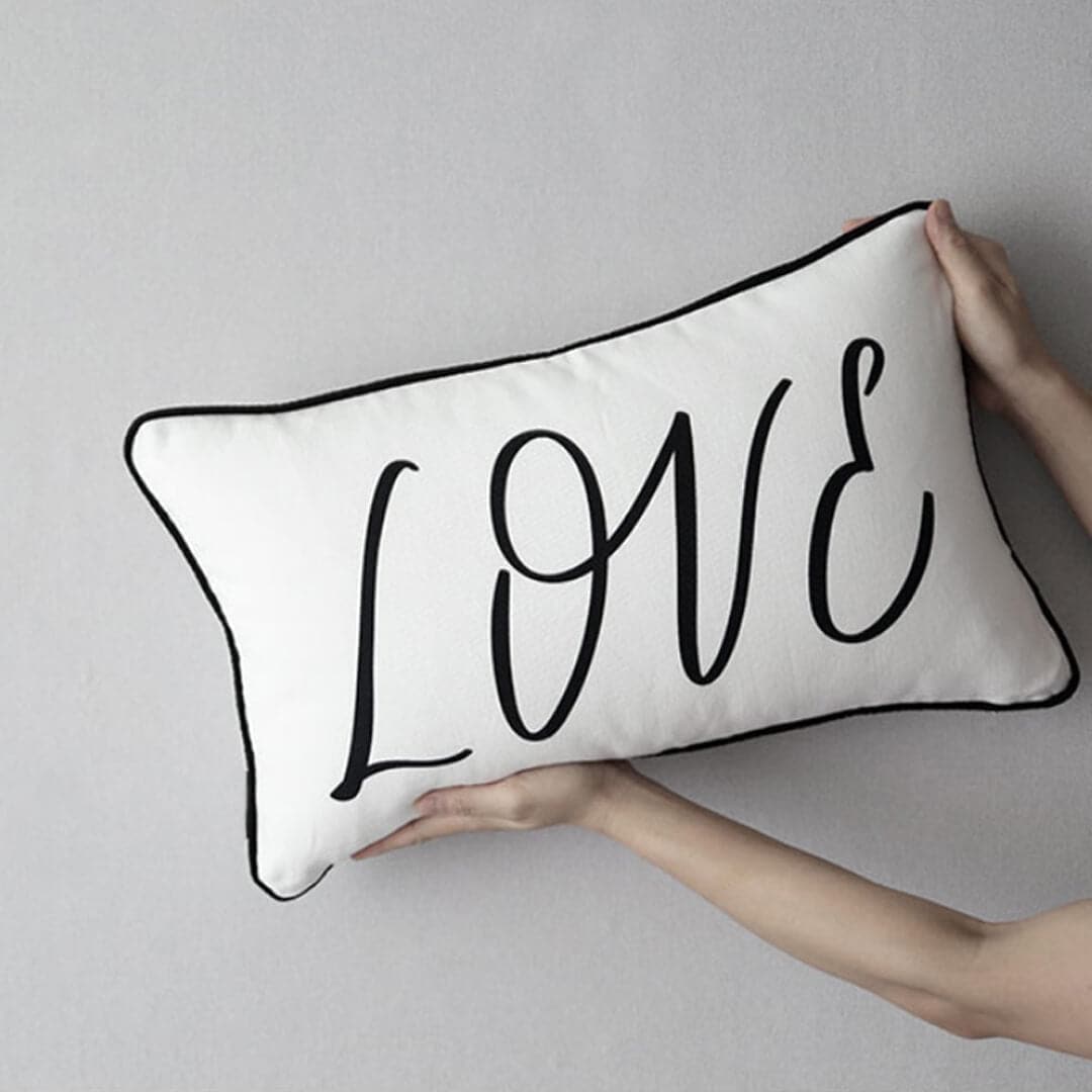 Hello Print Minimalist Pillow Cover Feajoy