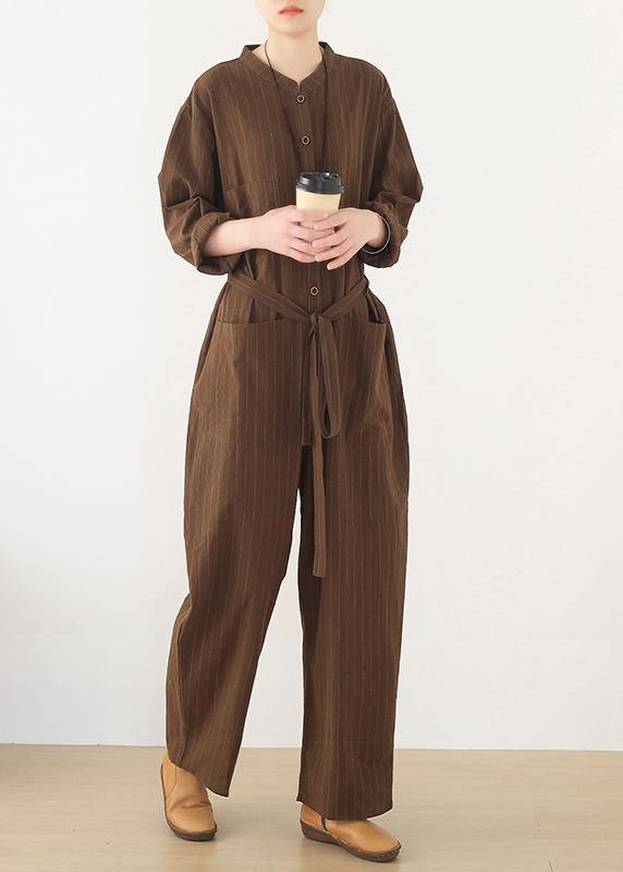 Korean brown style loose plus size women's casual all-match overalls dylinoshop