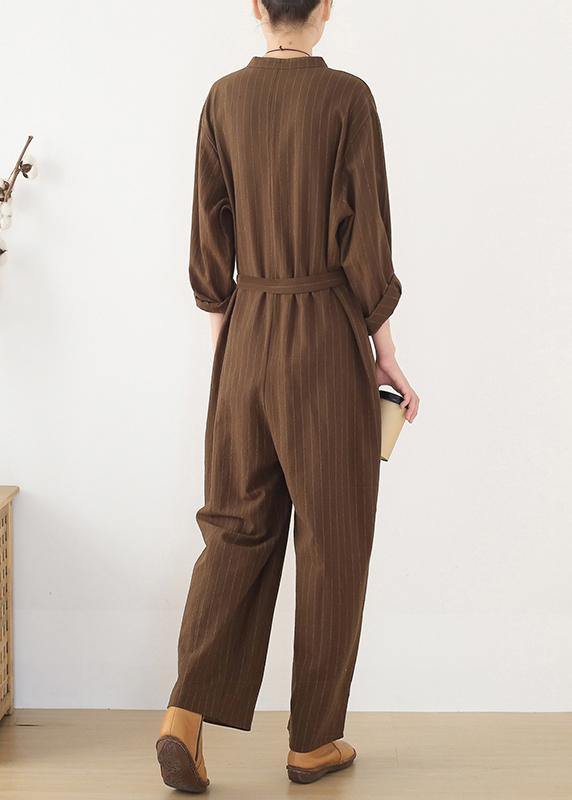 Korean brown style loose plus size women's casual all-match overalls dylinoshop