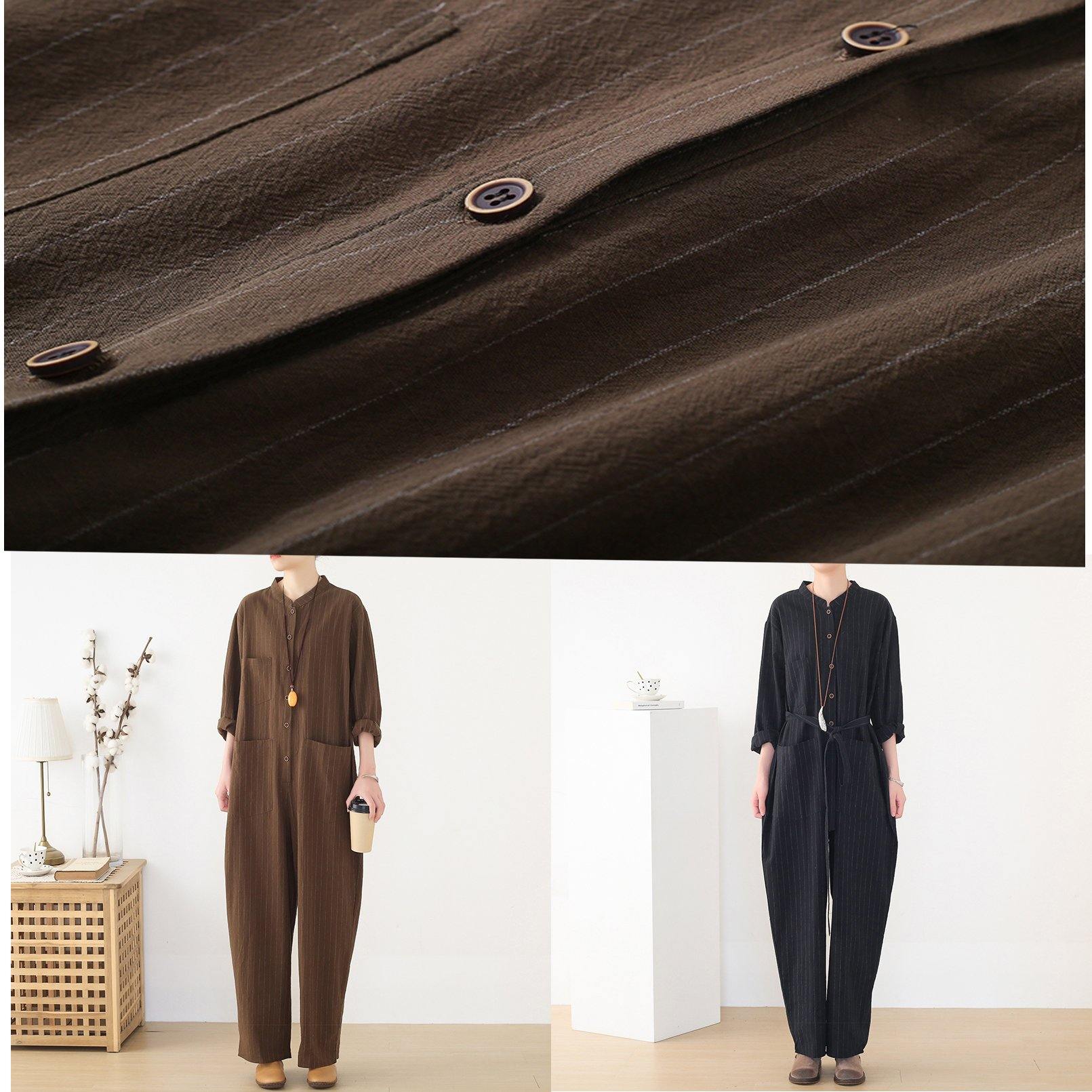 Korean brown style loose plus size women's casual all-match overalls dylinoshop