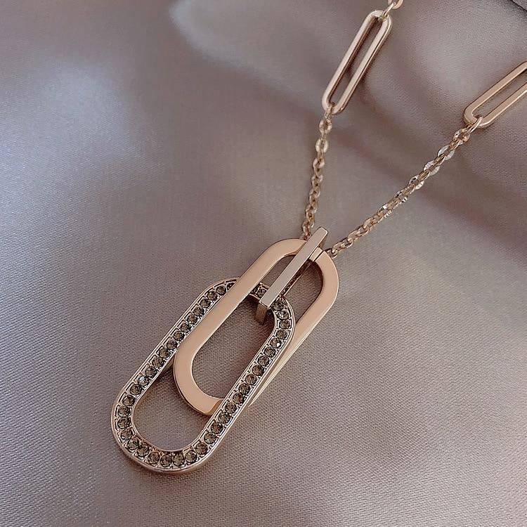 Long Necklaces Charm Jewelry Geometric Sweater Fashion #ET522 Touchy Style