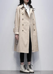 Loose khaki Plus Size trench coat Work Notched tie waist women coats TCT201207