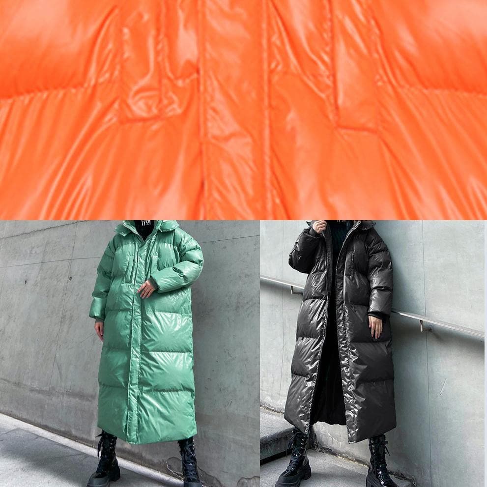 Luxury orange outwear oversized down jacket hooded zippered overcoat AT-DJK201217