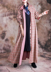 Luxury red plaid woolen coats trendy plus size trench coat fall Cinched coat TCT190910