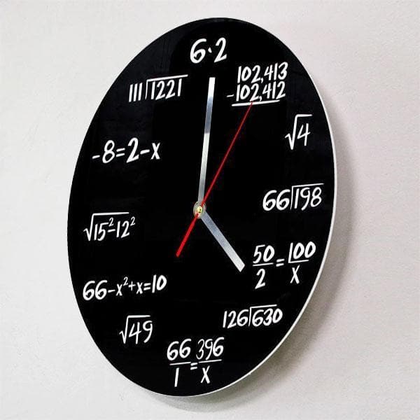 Math Equations Wall Clock feajoy