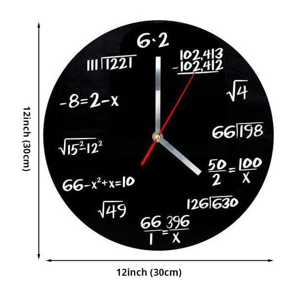 Math Equations Wall Clock feajoy