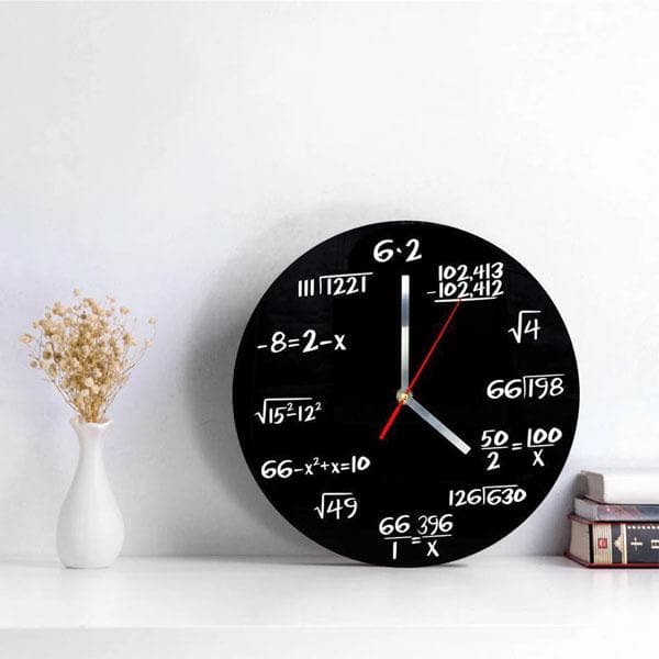 Math Equations Wall Clock feajoy