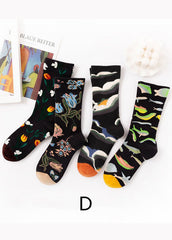 Modern Cartoon printing Jacquard Cotton Mid Calf Socks dylinoshop